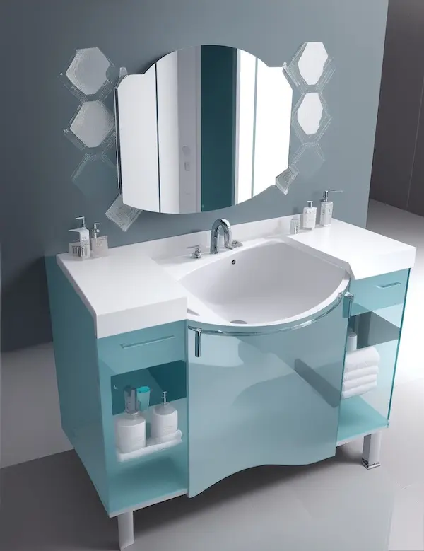 Acrylic bathroom vanity, a concept.